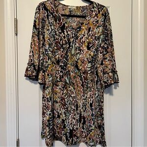 Multicolor Abstract Print Dress